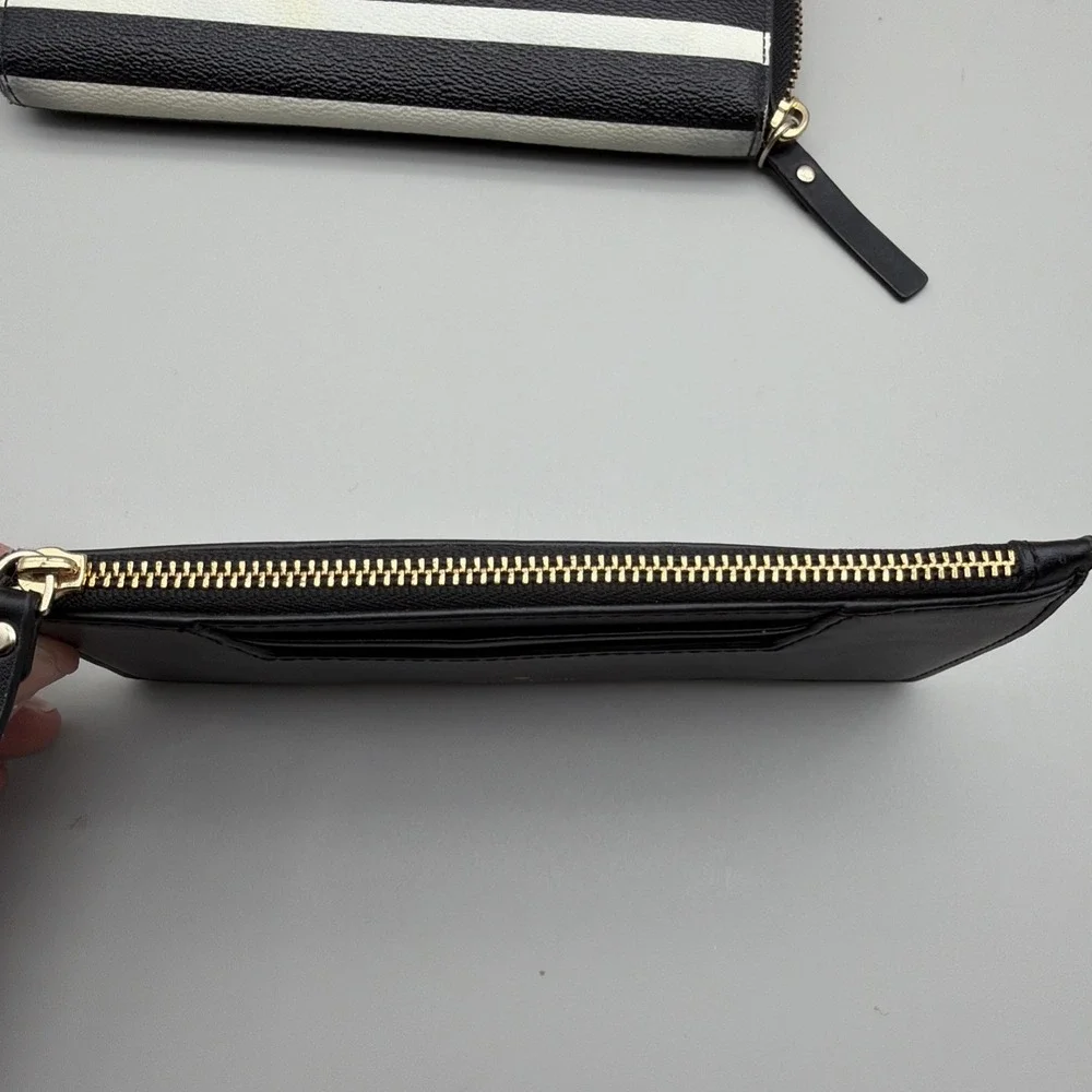 Kate Spade Stripe New York Hyde Lane Michele zip-around Signature Wallet